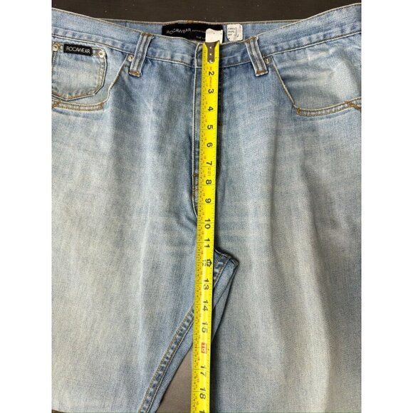 Vintage ROCAWEAR Mens Baggy Original Fit Jeans 38x34 Faded Wash Blue Denim 03877 - Picture 9 of 13